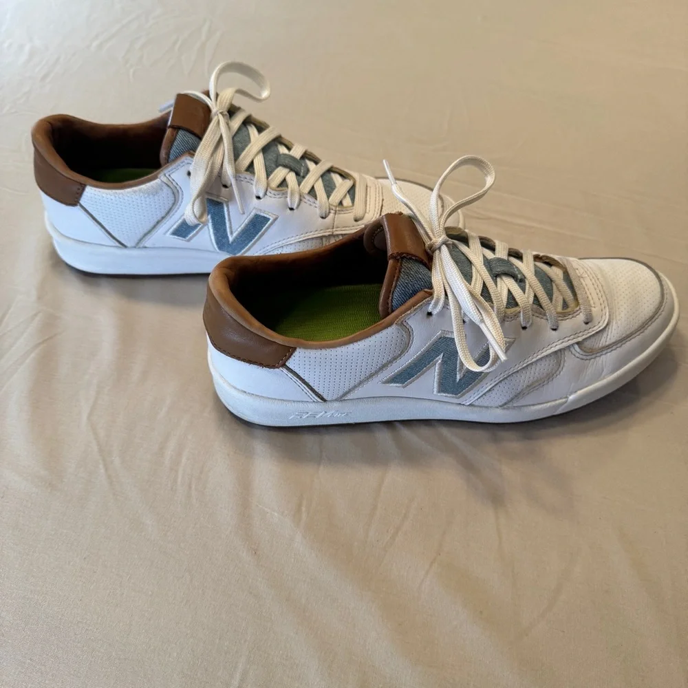 New Balance Revlite White, Brown and Jean  Sneakers Size 9 - Picture 2 of 10